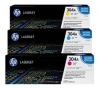 211404 - 3 cartouches toner original CMY (Rainbow-Kit) No. 304A, CF372AM HP